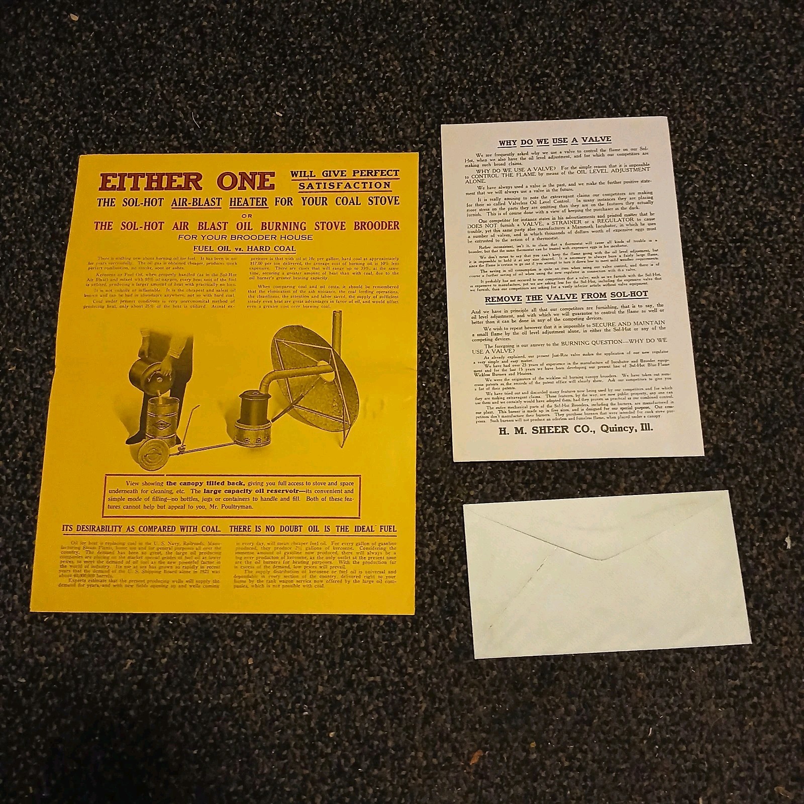 Vintage Sol Hot Heater Brooder Incubator Ads Flyers HM Sheer Dairy Ephemera 50s