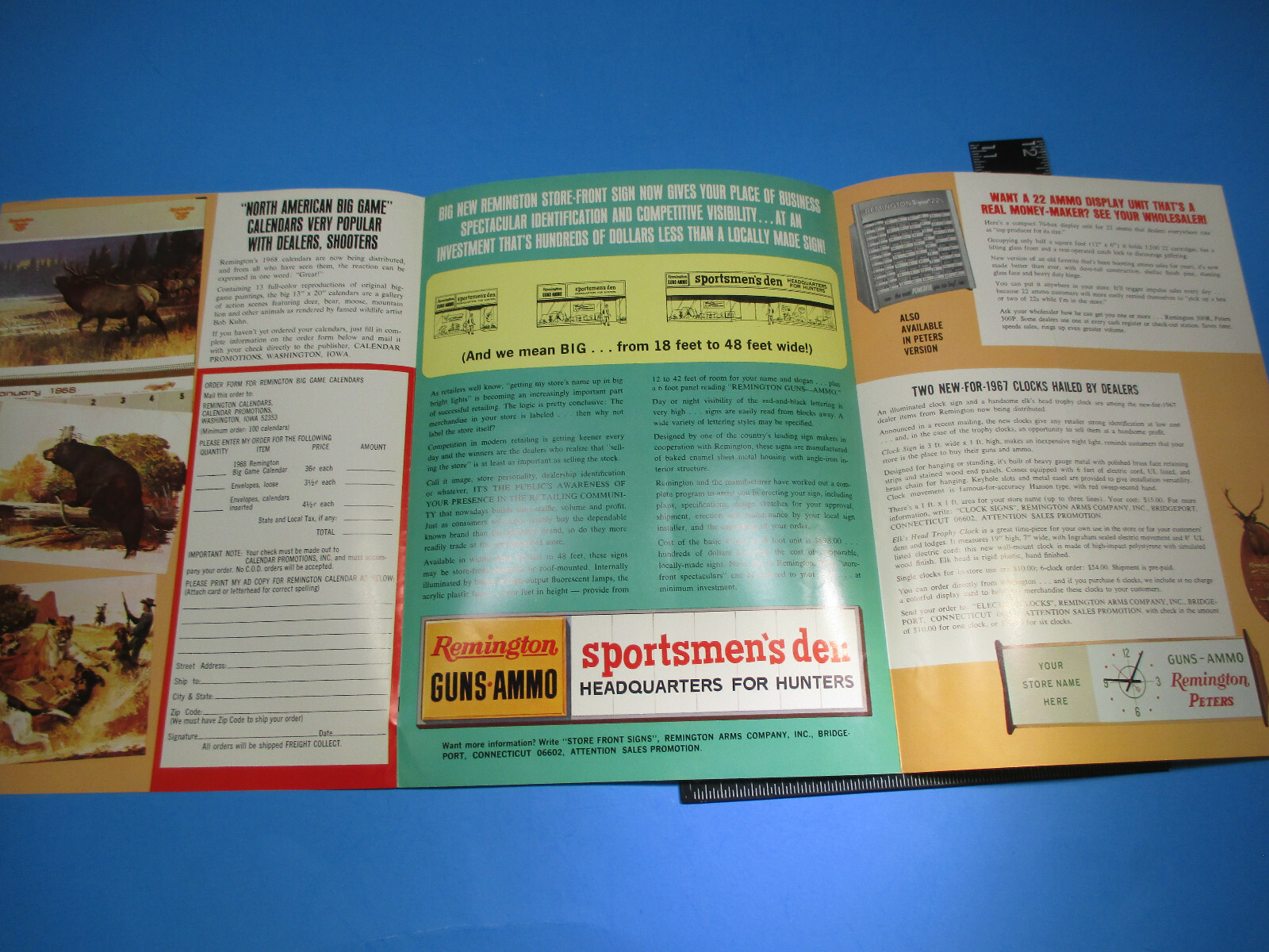 Vintage 1967 Remington Peters Arms & Ammo Dealer Brochure Sales Aids M6597