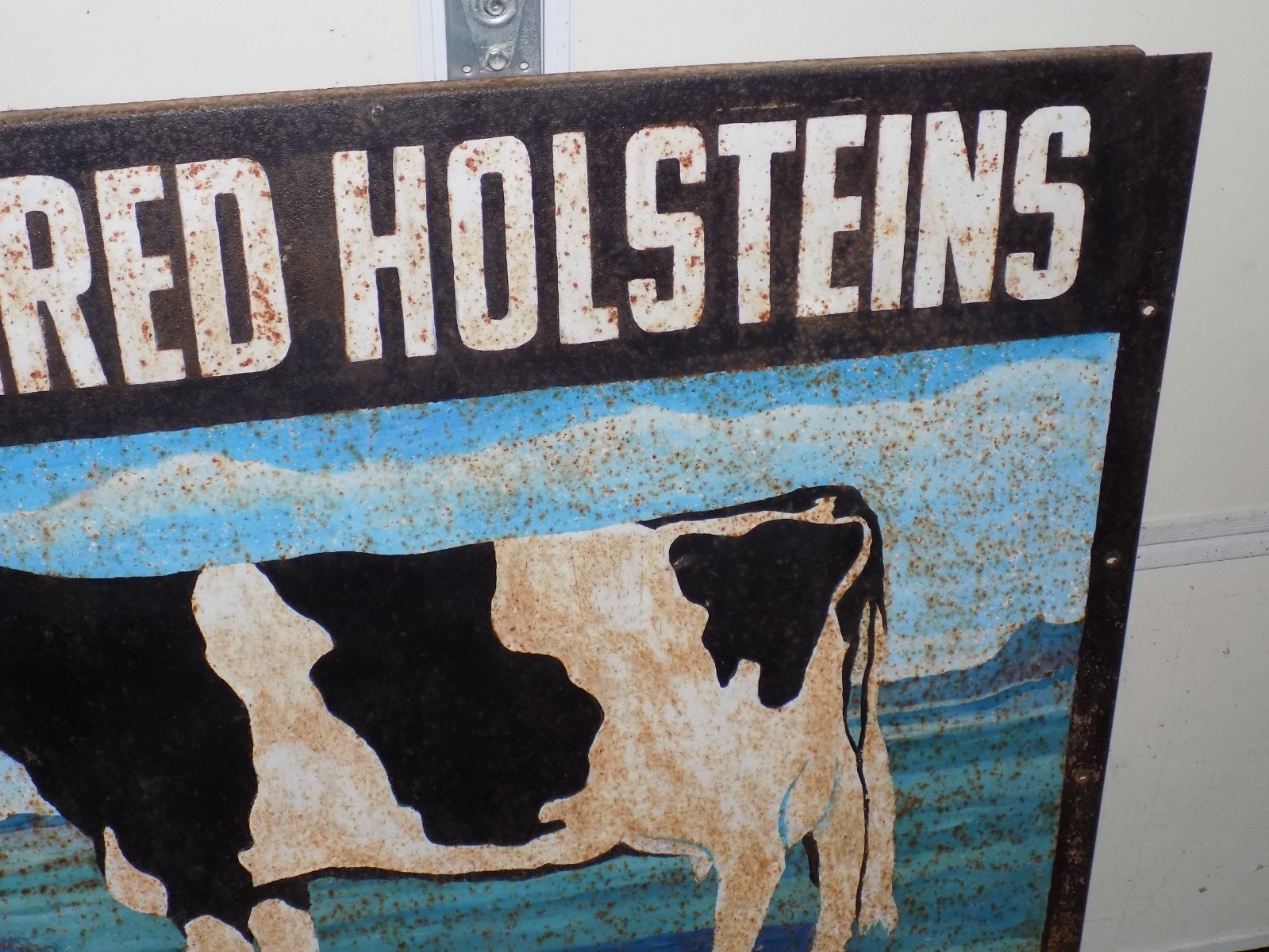 Vintage Registered Holsteins Double Sided Metal Sign