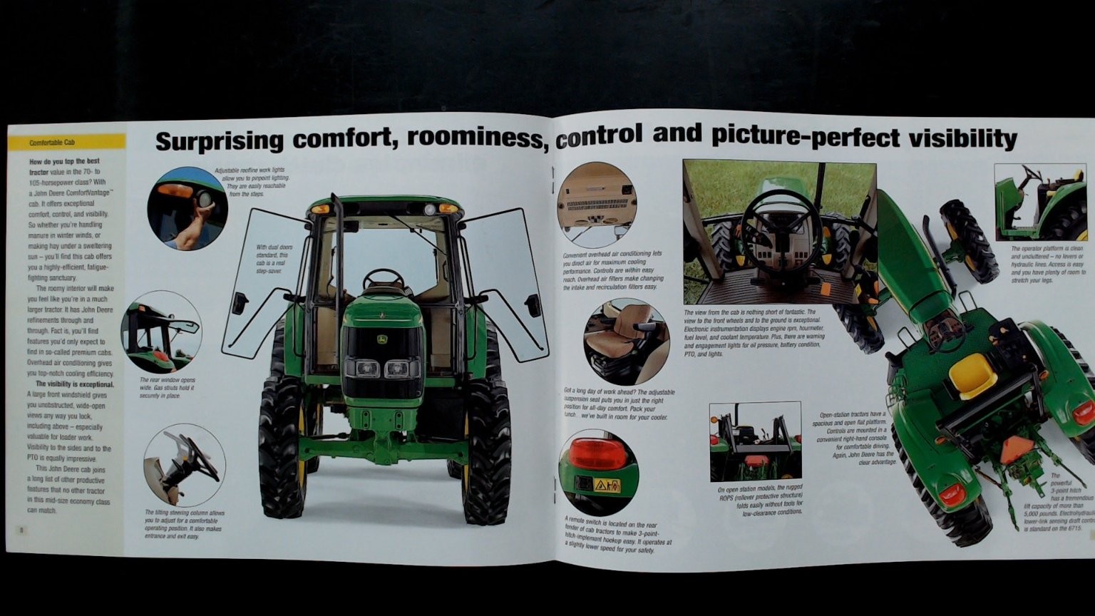John Deere 6015 Series Brochure 72-105 PTO HP Tractors Vintage