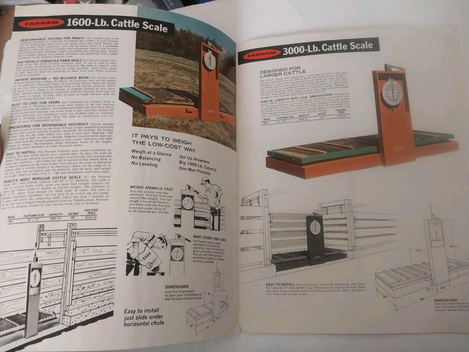 Farnam Cattle Handling Equipment catalog 73C (1970s?) chutes, gates, trailers