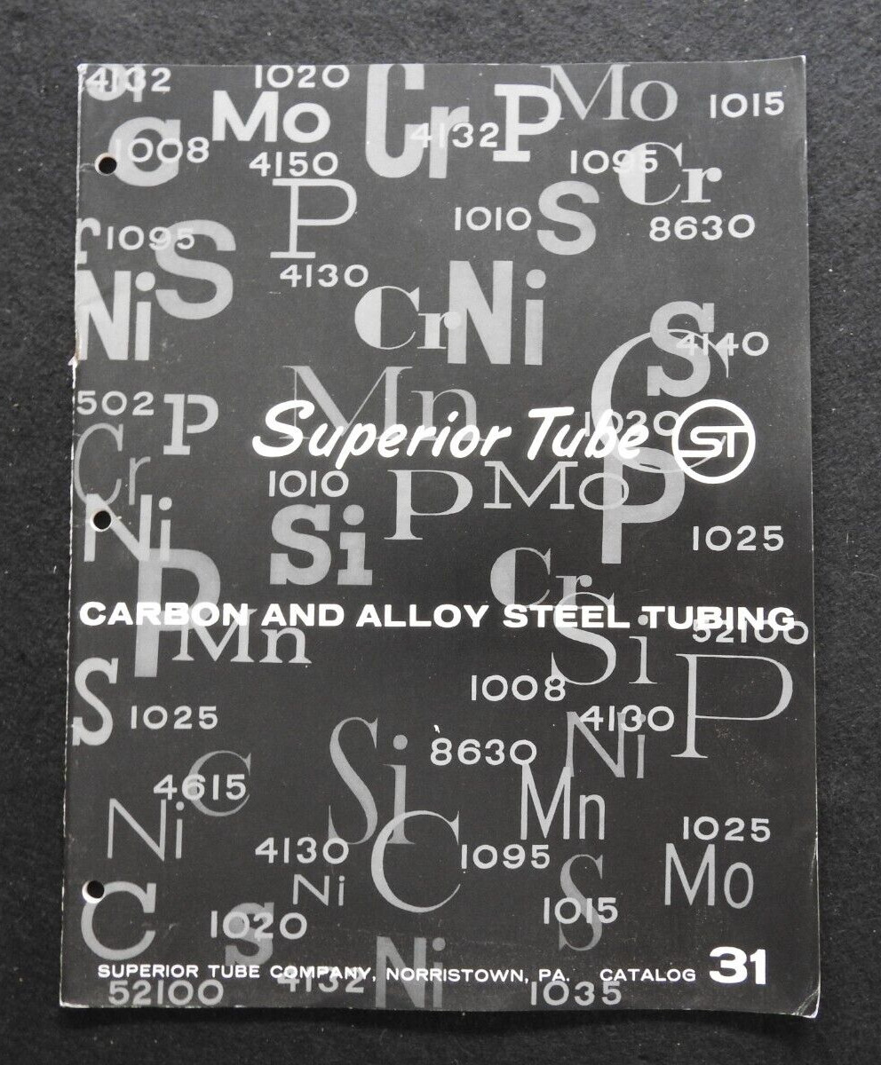 1966 Superior Tube Co. Stainless Steel Tubing Engineering Catalog Norristown PA