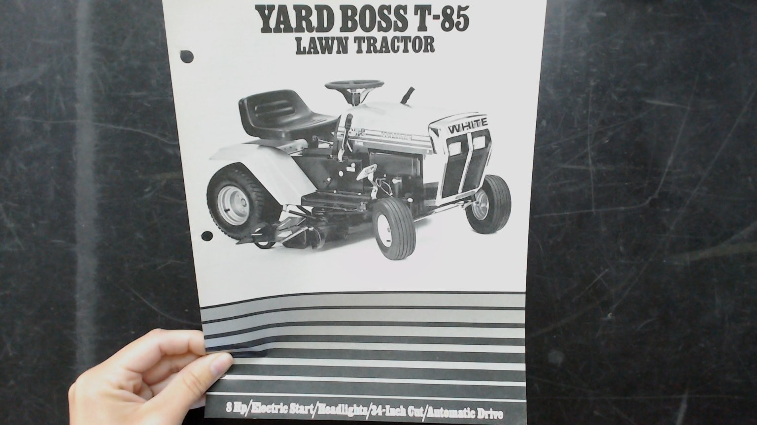 White Outdoor Products Yard Boss T-85 Lawn Tractor Brochure Vintage