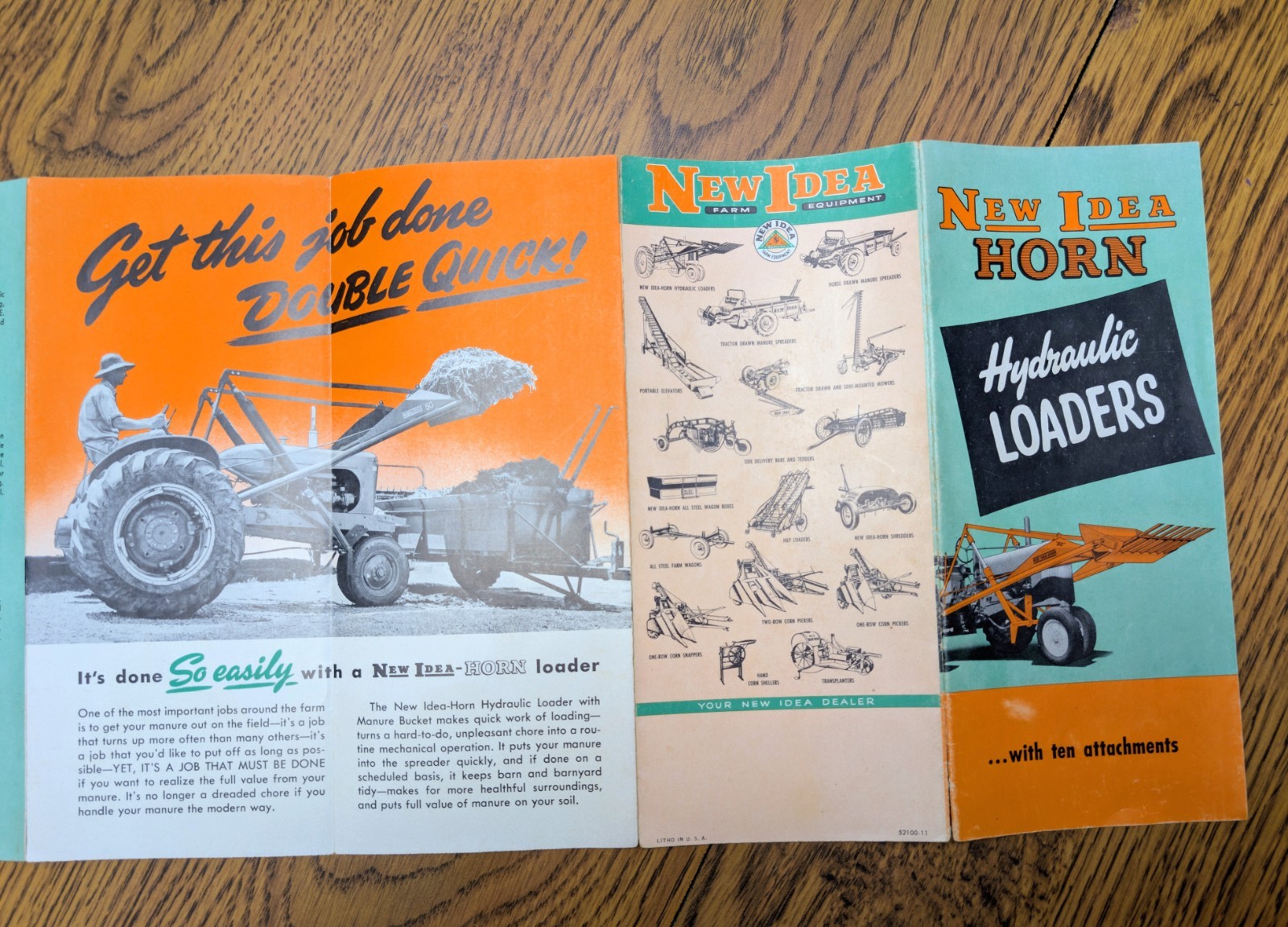 1950s Horn-New Idea Hydraulic Loaders Brochure Brochure