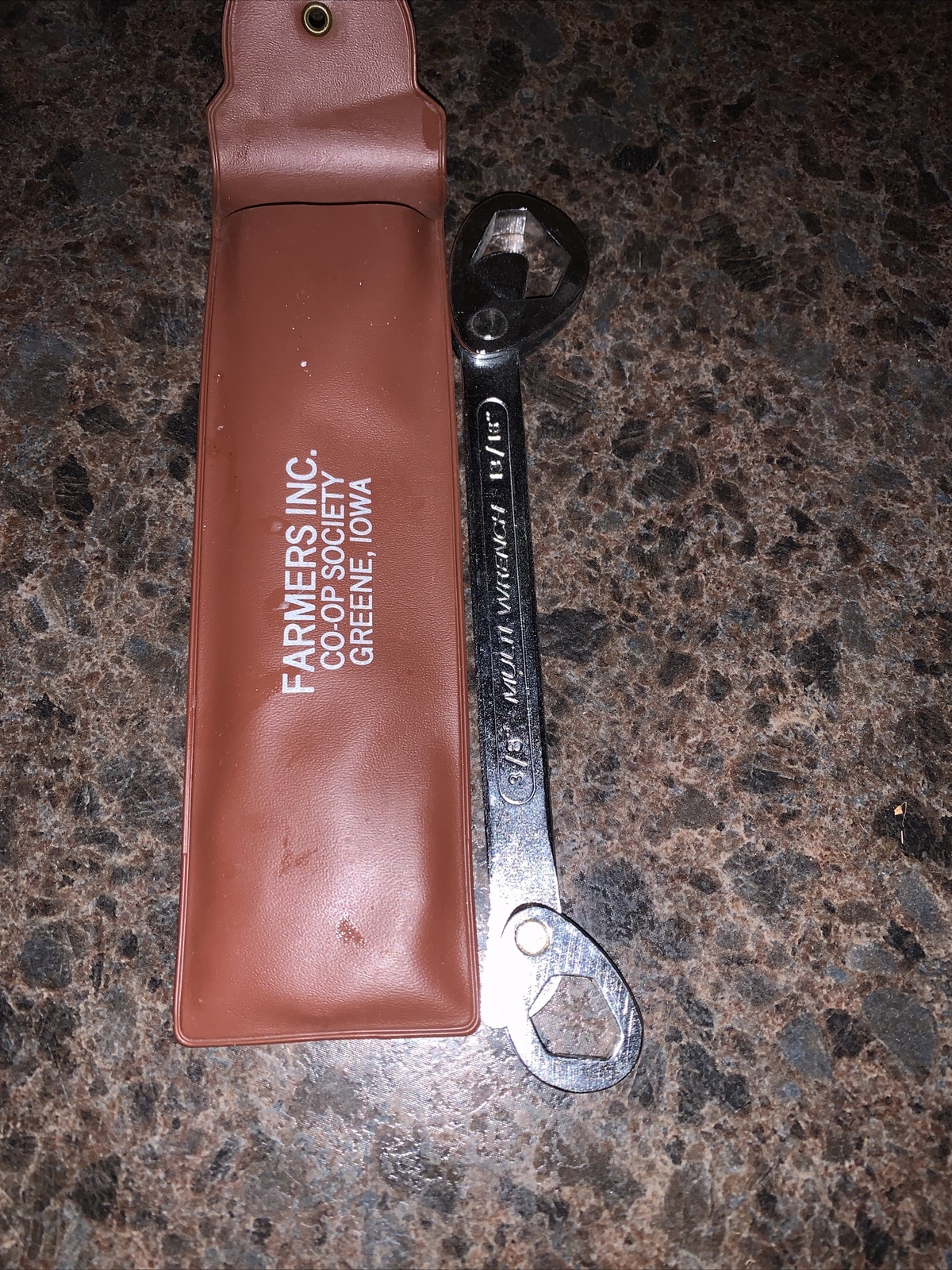 Vtg Farmers Inc. Co-Op Society – Greene, IA- Advertising Wrench With Pouch