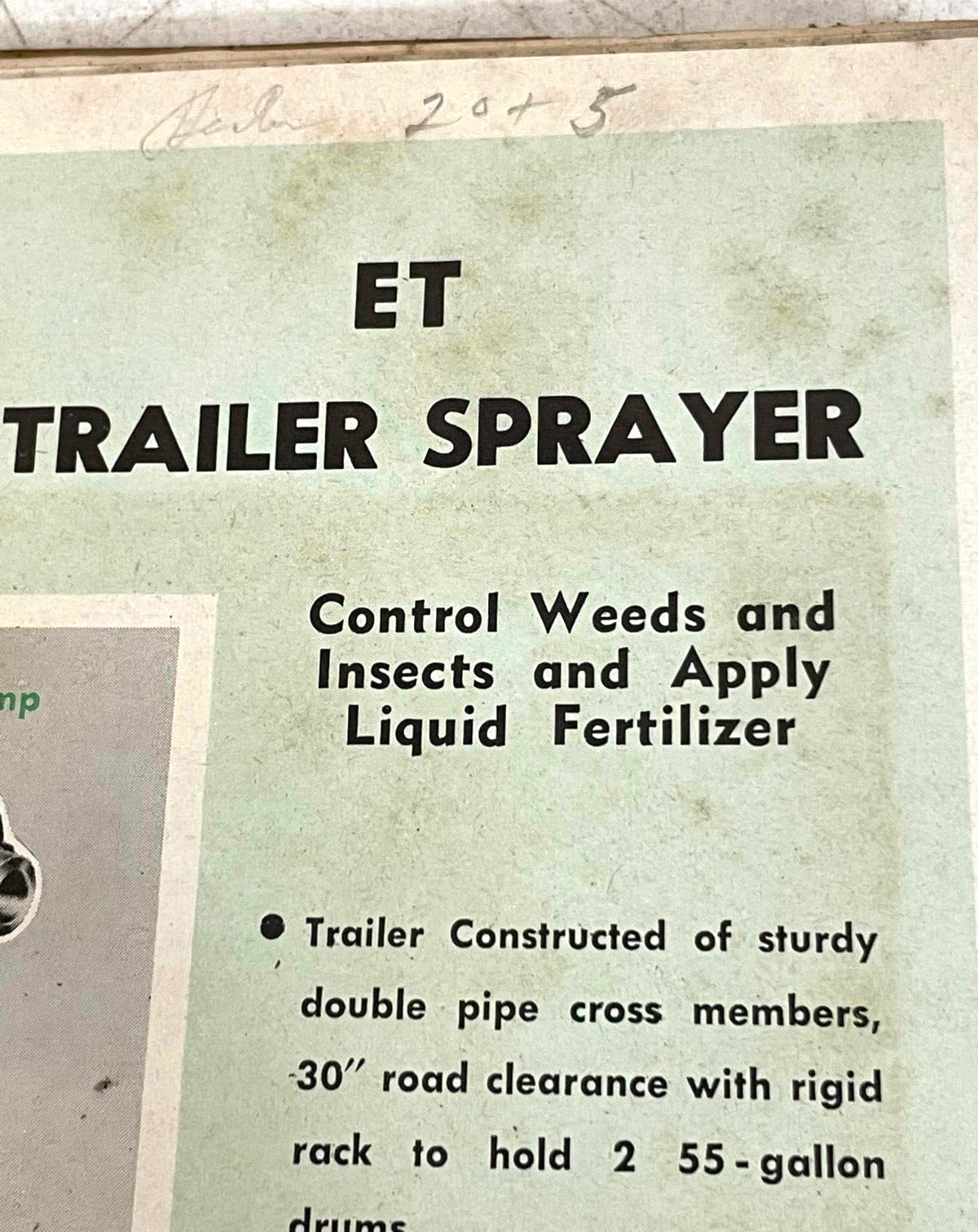 Vintage 1957 Farmrite Sprayer Brochure Ad Binder Delavan Johnson Boomjet Teejet+