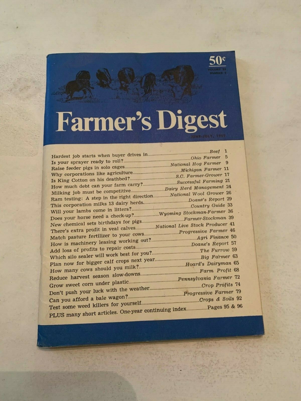 June-July 1969 Farmers Digest Magazine Volume 33 Number 2