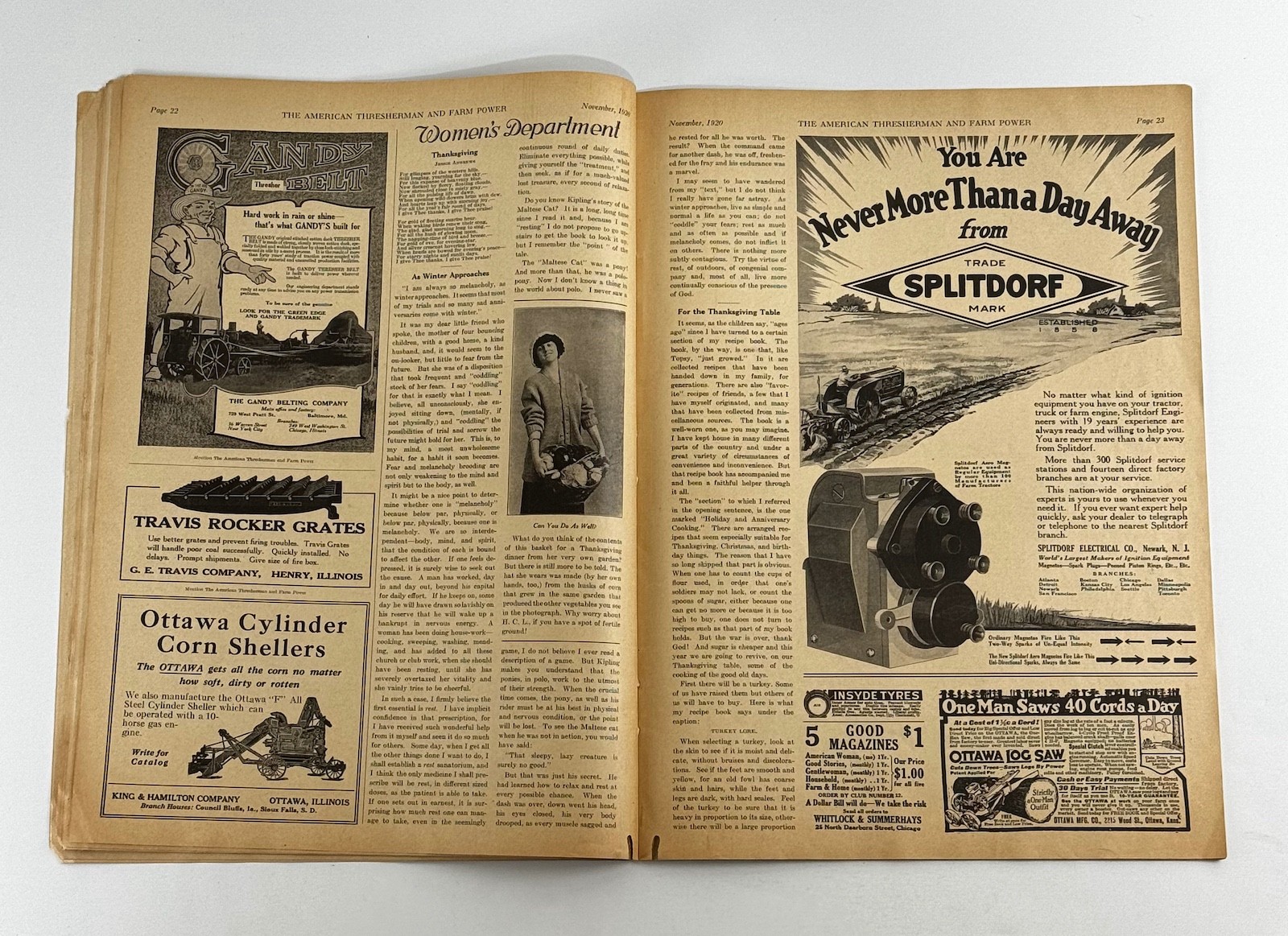 The American Thresherman & Farm Power MAGAZINE November 1920 MADISON, WIS.