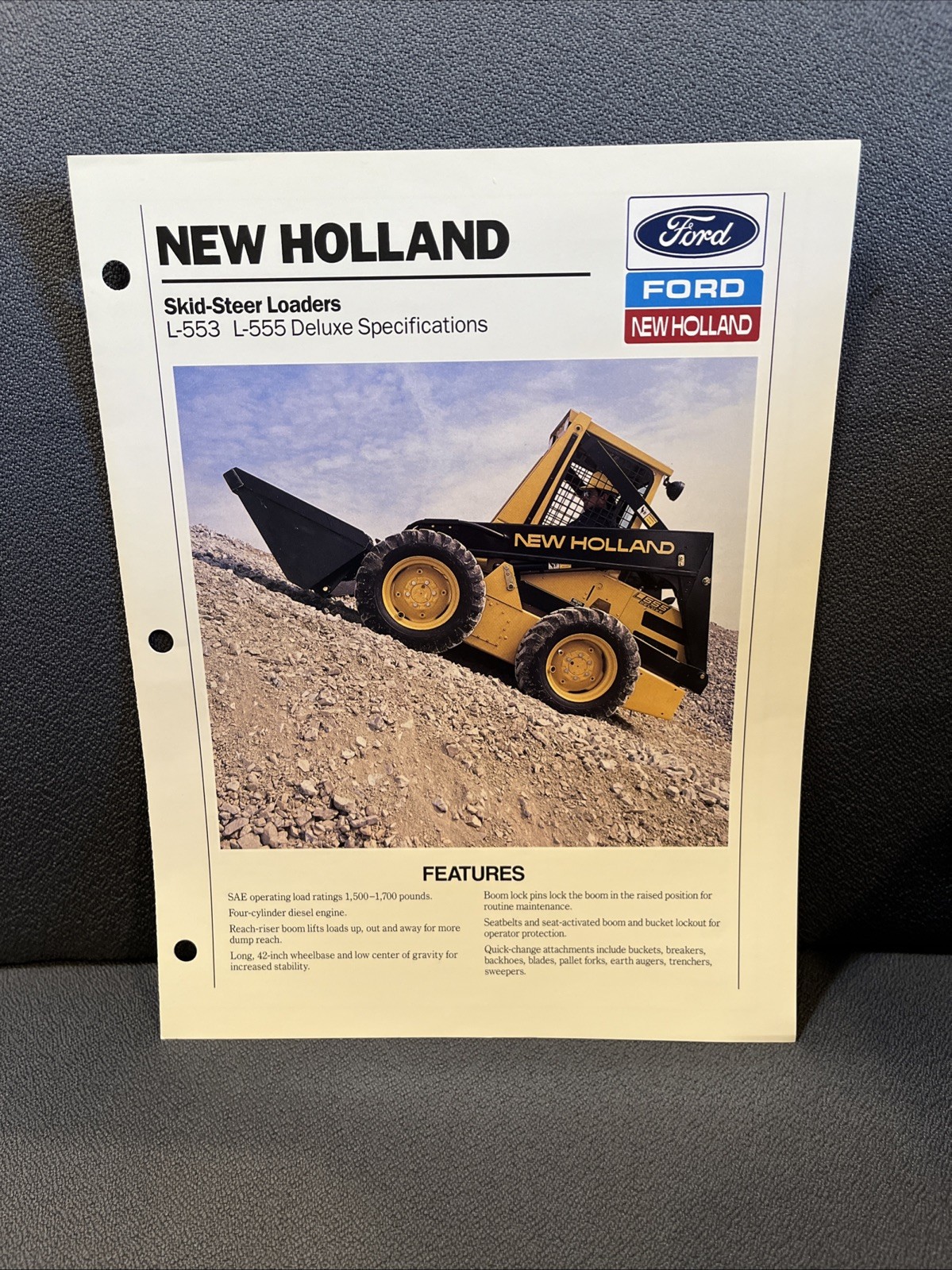 New Holland L-553 L-555 Skid Steer Sales Brochure