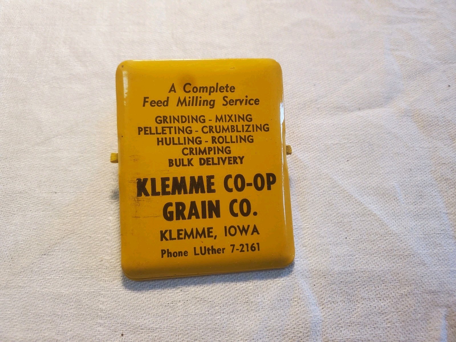 Yellow Metal Paper Clip Klemme Cooperative Grain Iowa Feed Milling Service