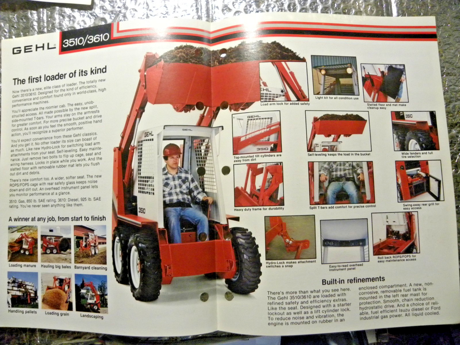 Vintage Factory Gehl Dealer&rsquo;s Brochure 3510 2610 Skid Steer Loaders