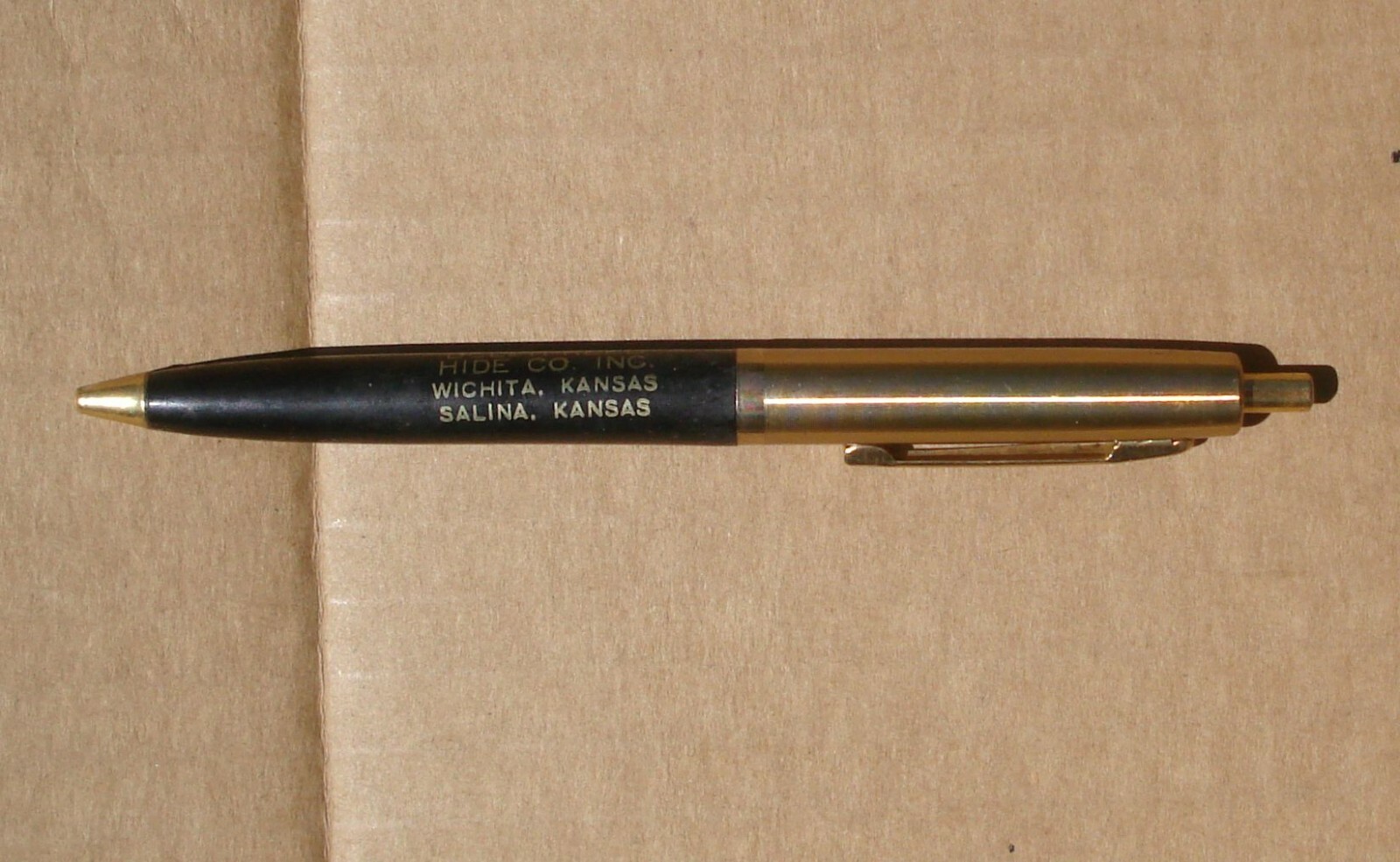 Delph-Reed Hide Co Wichita Salina KS Vtg Advertising Ballpoint Click Pen