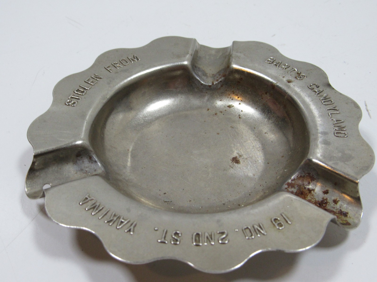 Rare Vintage Barts Candyland Ashtray 19 no 2nd St Yakima ( Stolen From ) #A4