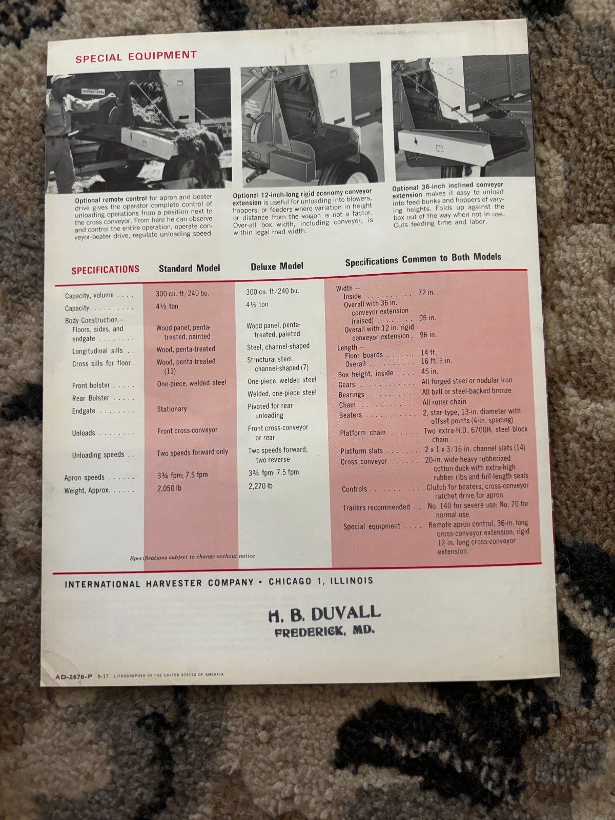 International Harvester 51 Power Forage Wagon Feeder For 1964 Brochure DCPA26