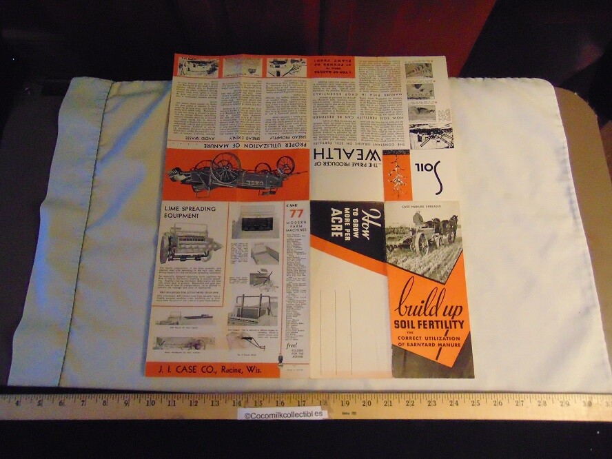 1935 Sales Brochure Case Manure Spreader Horse Drawn Build Soil Fertility Farm