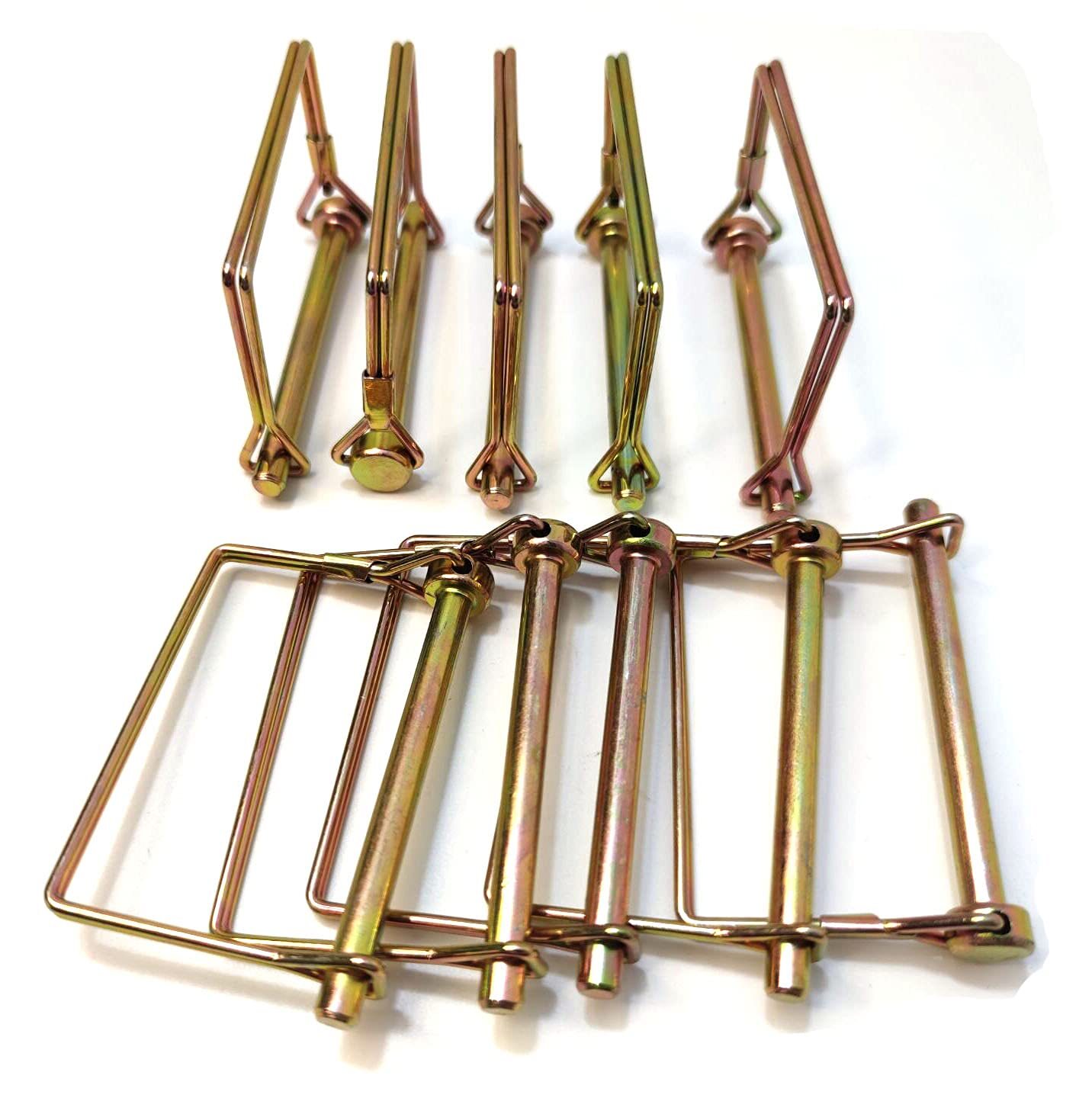 10 Pieces 1/4 Inch Wire Lock Pin Trailer Coupler Pin Hitch Pin Heavy Duty