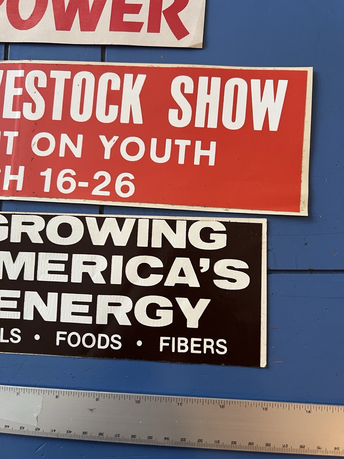 Vintage Farm Livestock Agricultural Bumper Sticker Lot, Austin Texas Farm Power