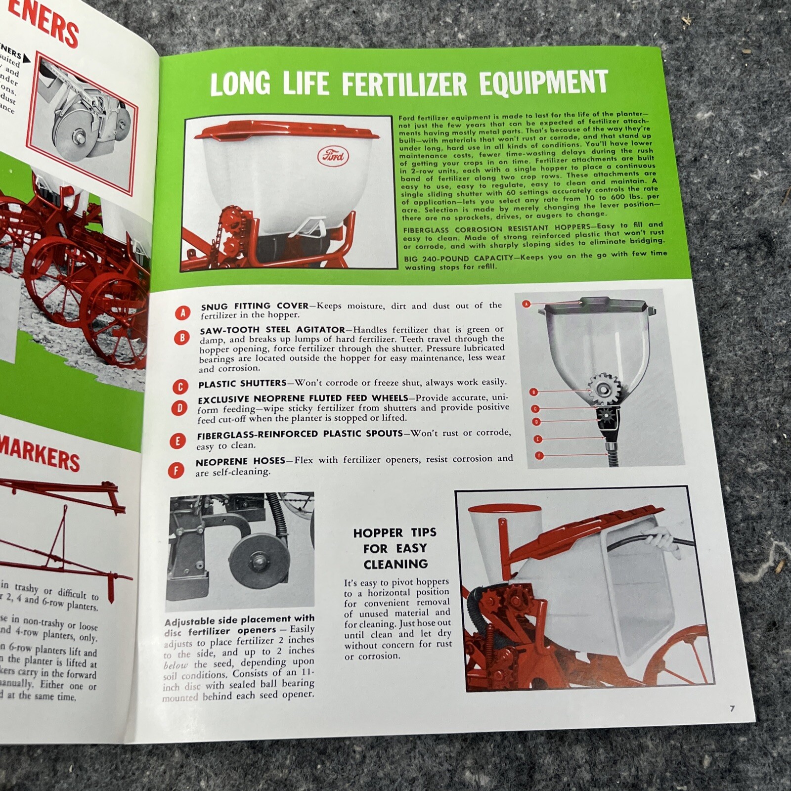 FORD 2,4,6 REAR MOUNTED PLANTERS 8 PAGES SALES BROCHURE