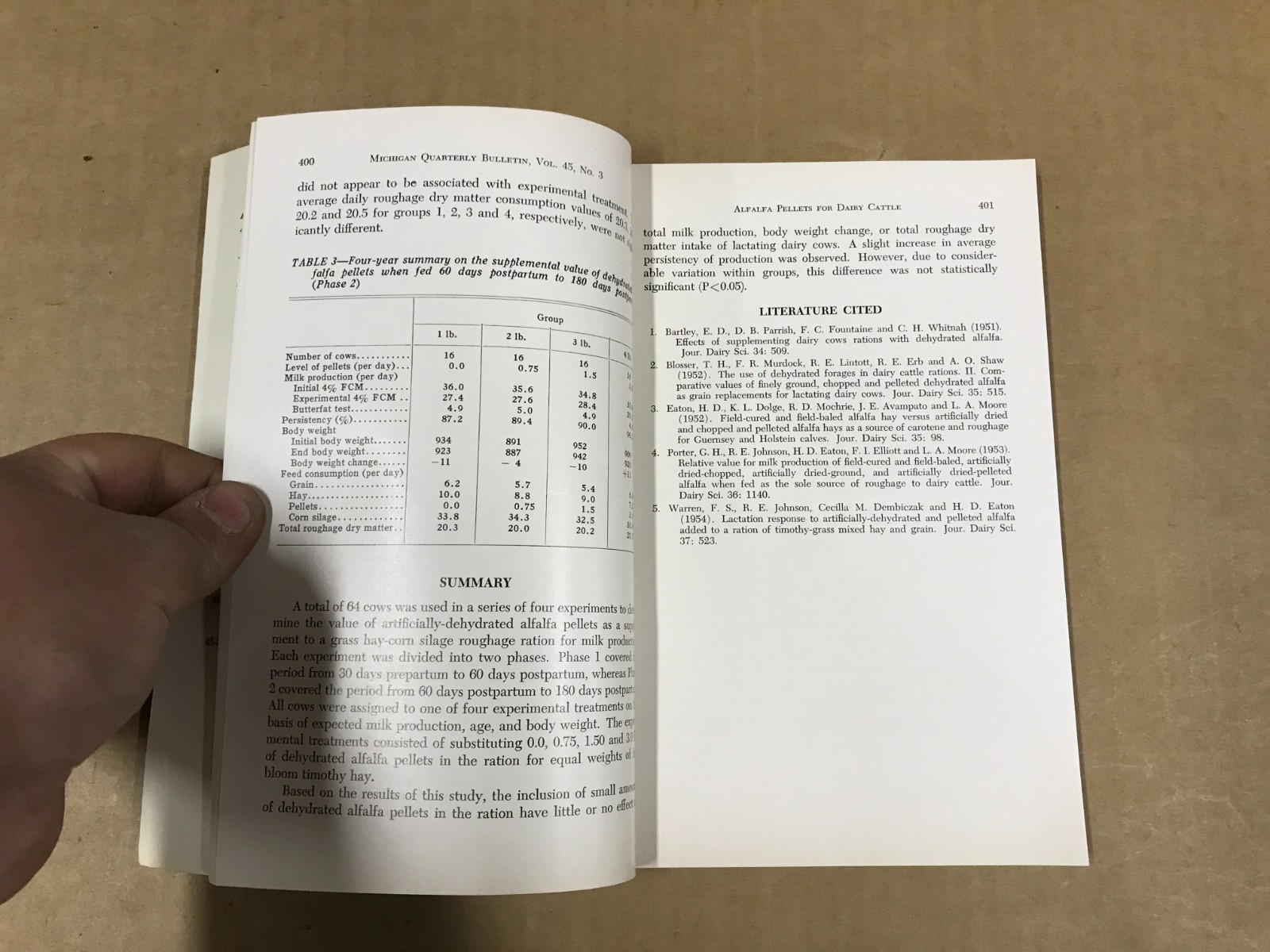 VTG Michigan State Agriculture Quarterly Bulletin – Vol. 45 No.3 – February 1963