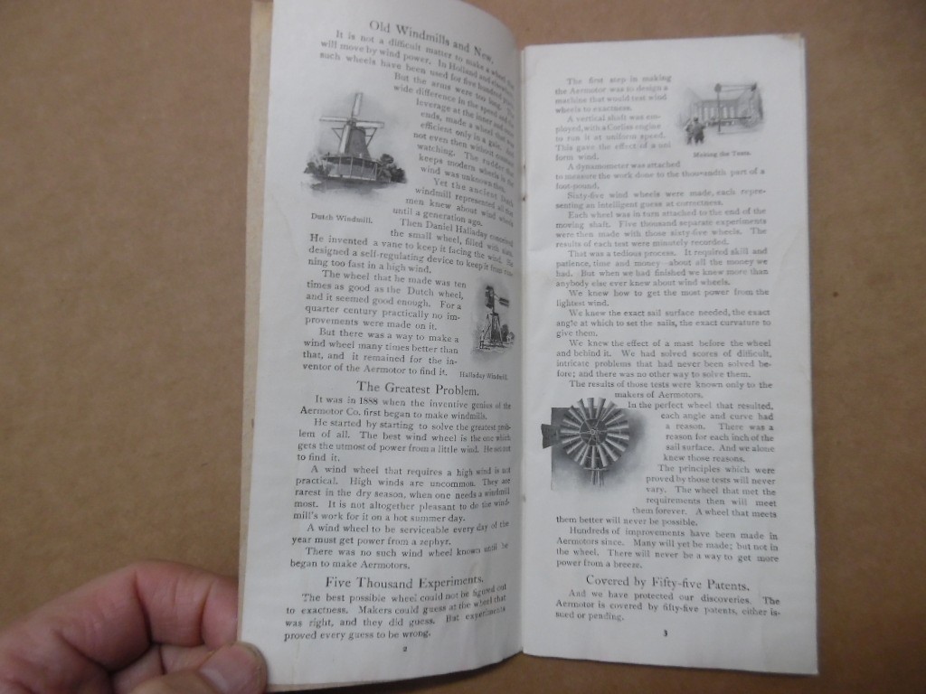 1901 AEROMOTOR Windmill Catalog Antique Original
