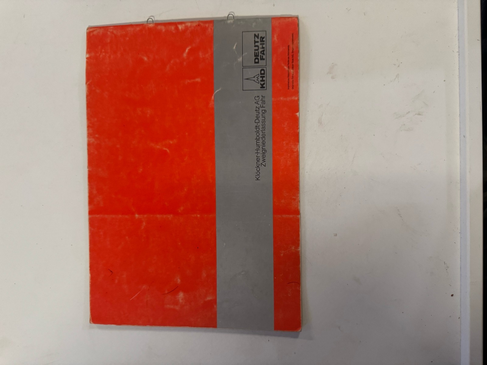 Deutz Fahr SM 40 Spare Parts List 1989