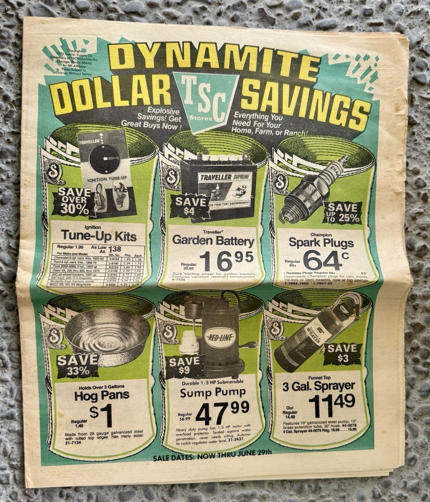 Vintage 1975 Tractor Supply Co. Sale Ad Mailer