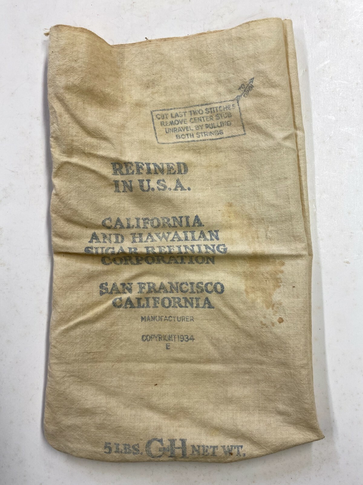 C AND H SUGAR PURE CANE BERRY GRANULATED COTTON BAG – FREE SHIPPING