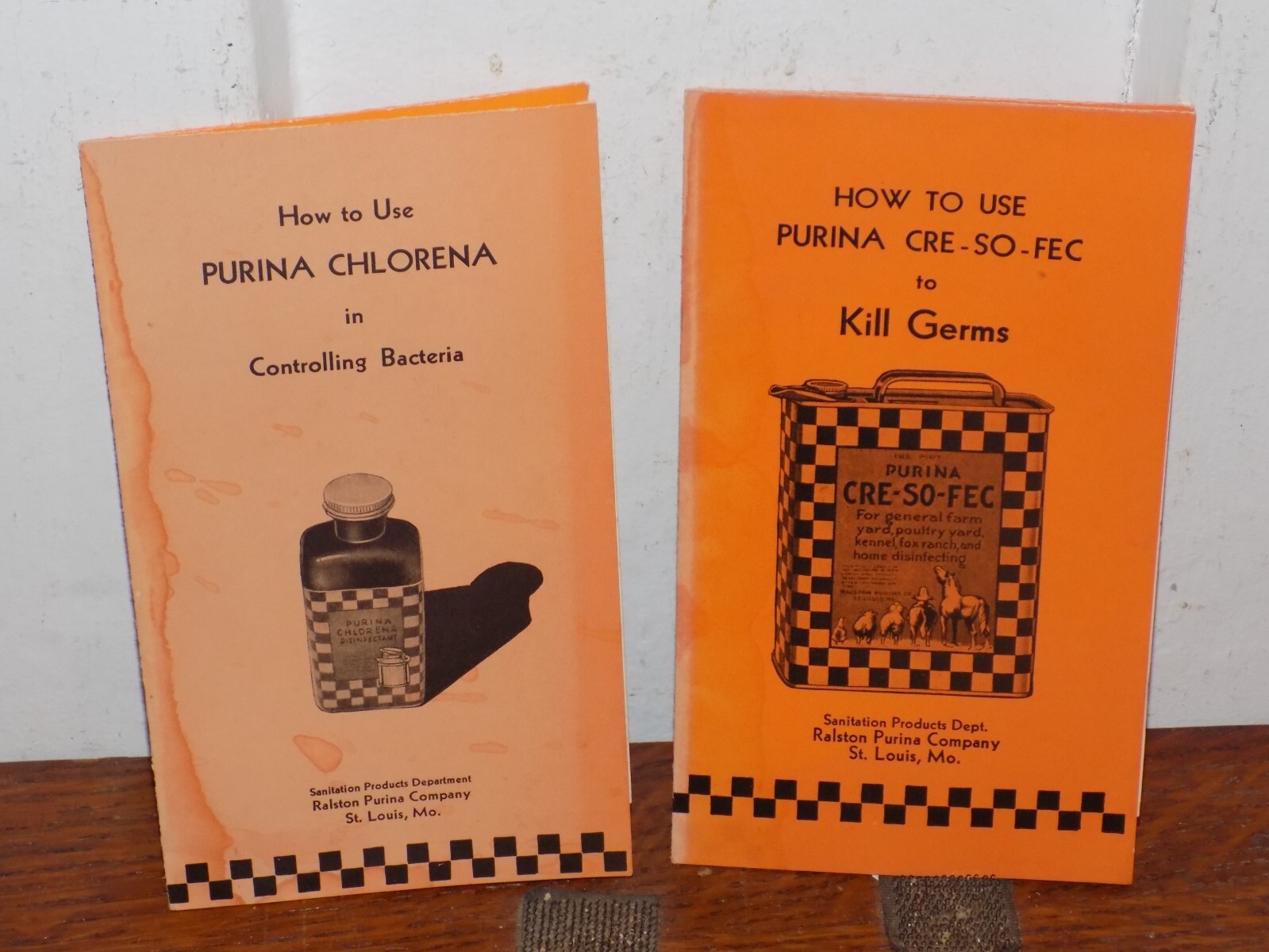Vintage Pair of Purina Chlorena and Cre-So-Fec Pamphlets