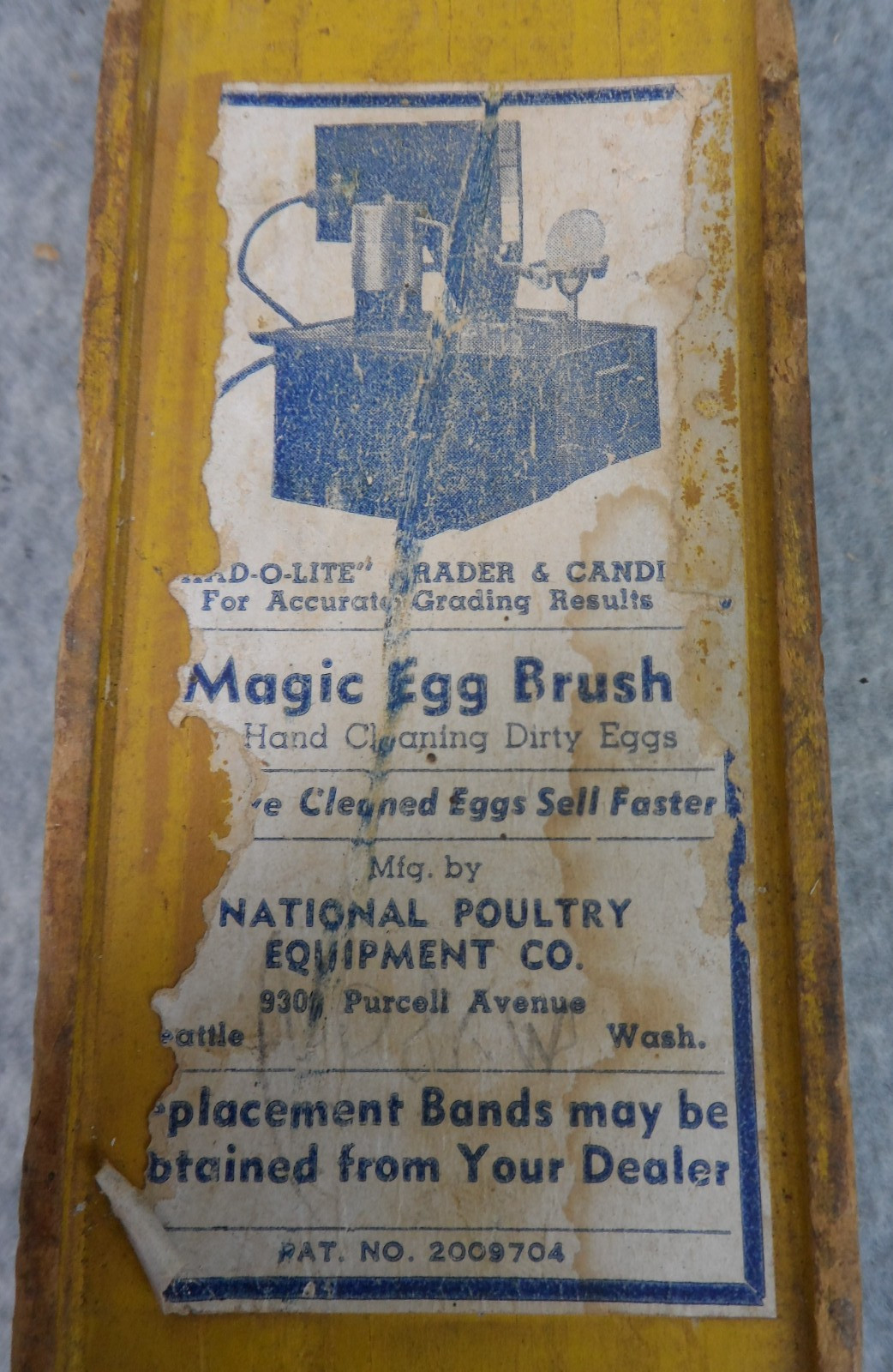 Magic Egg Brush RARE National Poultry Equipment CO Seattle Advertising 1930&rsquo;s