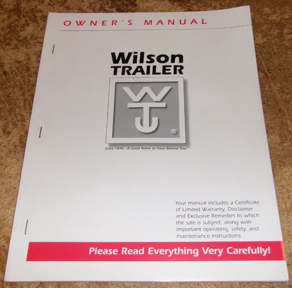 2009 wilson grain trailer owners manual in nice shape used