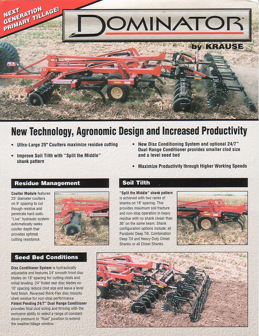 Farm Implement Brochure – Krause – Dominator – Primary Tillage System (F2682)
