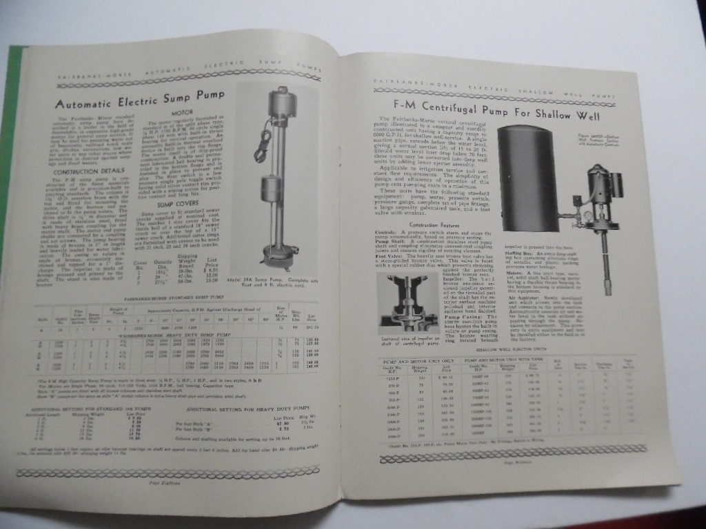 c.1940s Fairbanks Morse Dealer Products Catalog Farm Home Water Systems Vintage