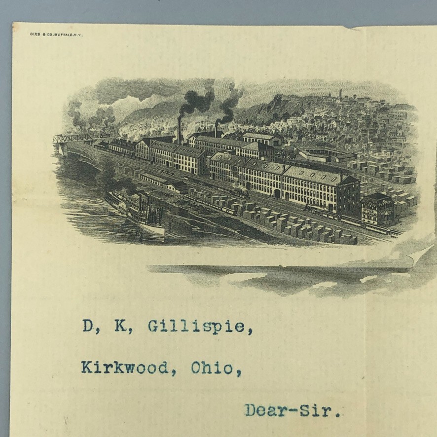 1896 BROWN Mfg WAGONS Plow FARM Illustrated Postal Cover Letterhead Advertising