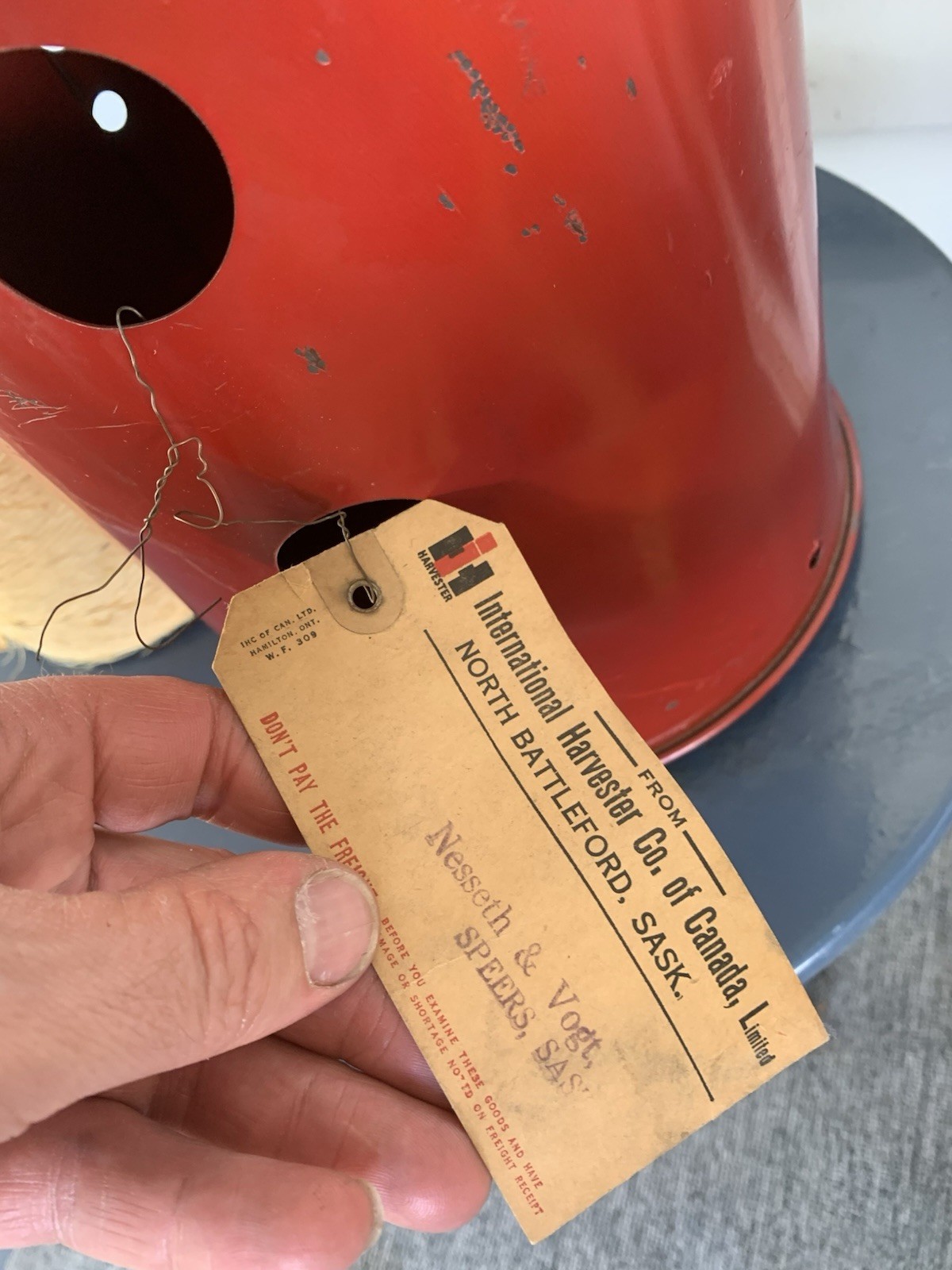 N.O.S. IHC Binder Twine Can Grain Feeder Canister Box International Harvester