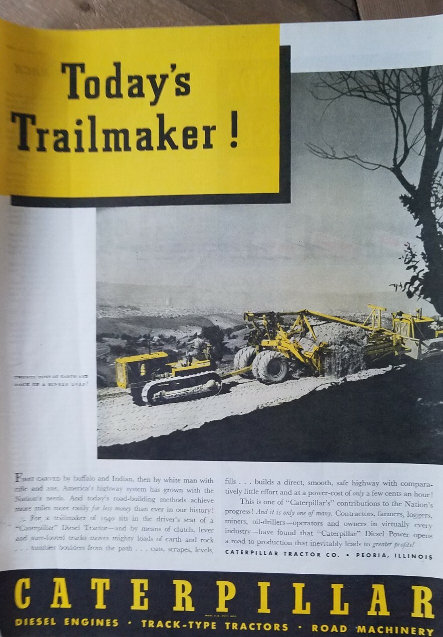 1940 Caterpillar tractor Co Peoria Illinois Diesel power equipment machinery ad