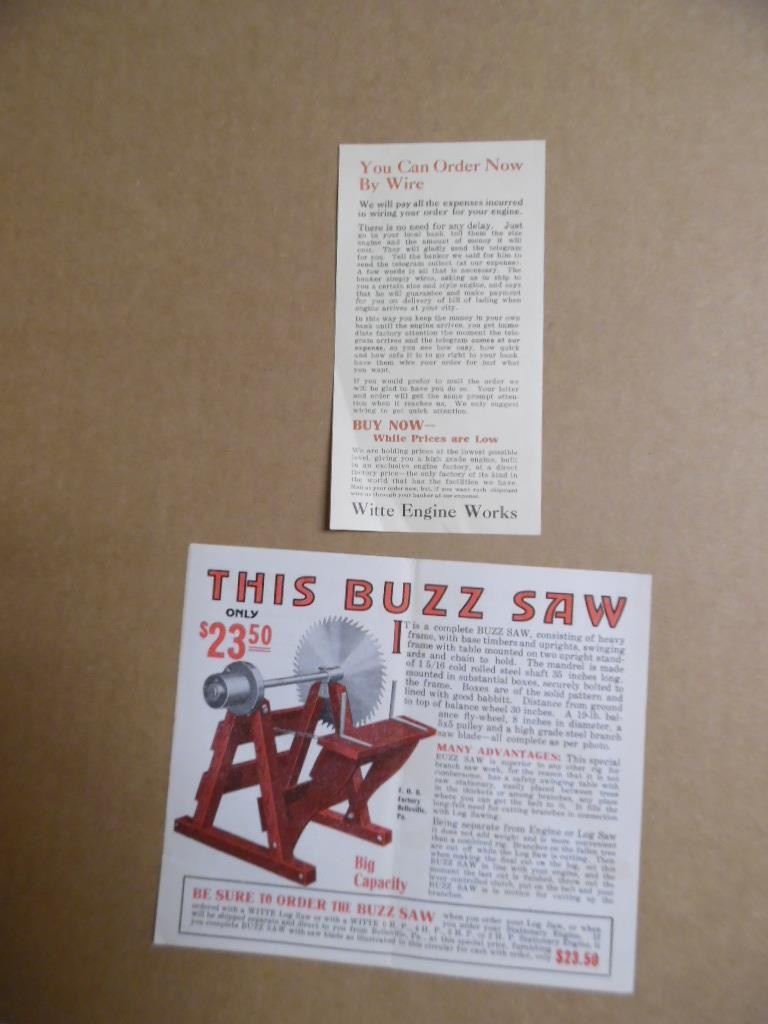 c.1910s Witte Stationary Farm Engine Paper Advertising Lot Kansas City Vintage