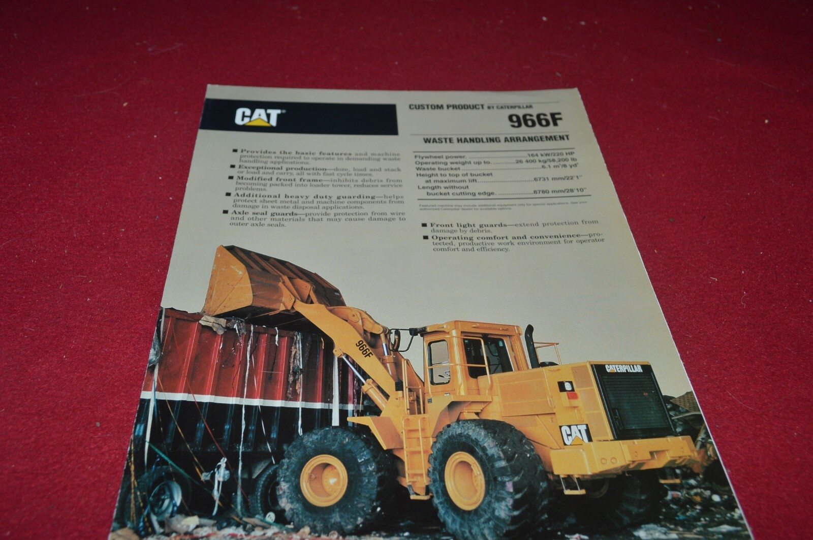 Caterpillar 966F Waste Handling Wheel Loader Brochure DCPA14