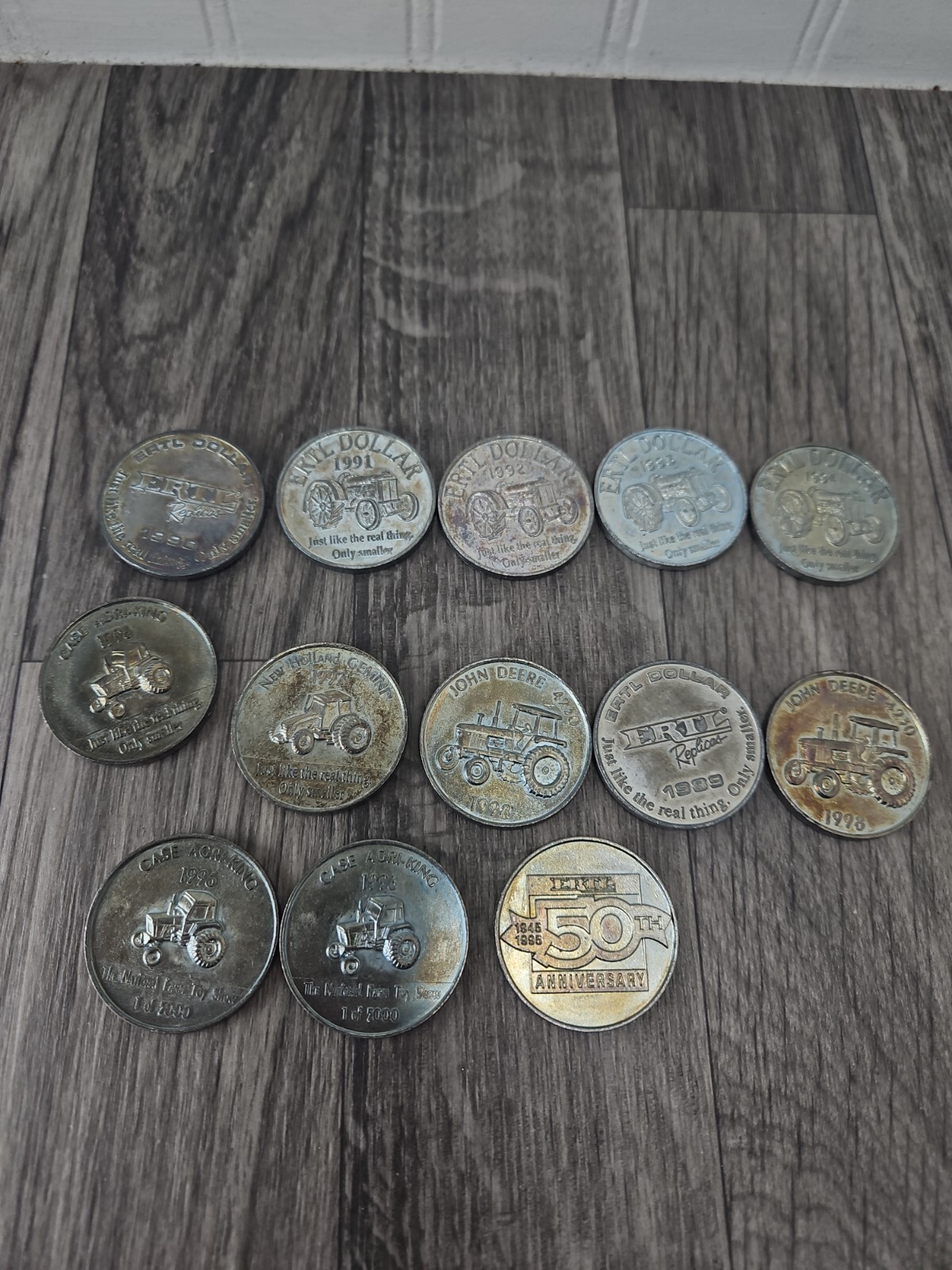 13 ERTL Dollar Coins Tractor