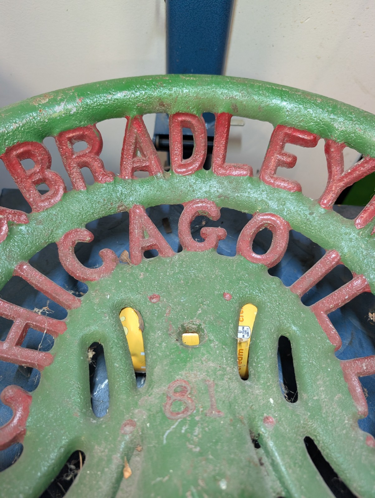 Antique Furst & Bradley Cast Iron Implement Seat Chicago Cast Iron #2G