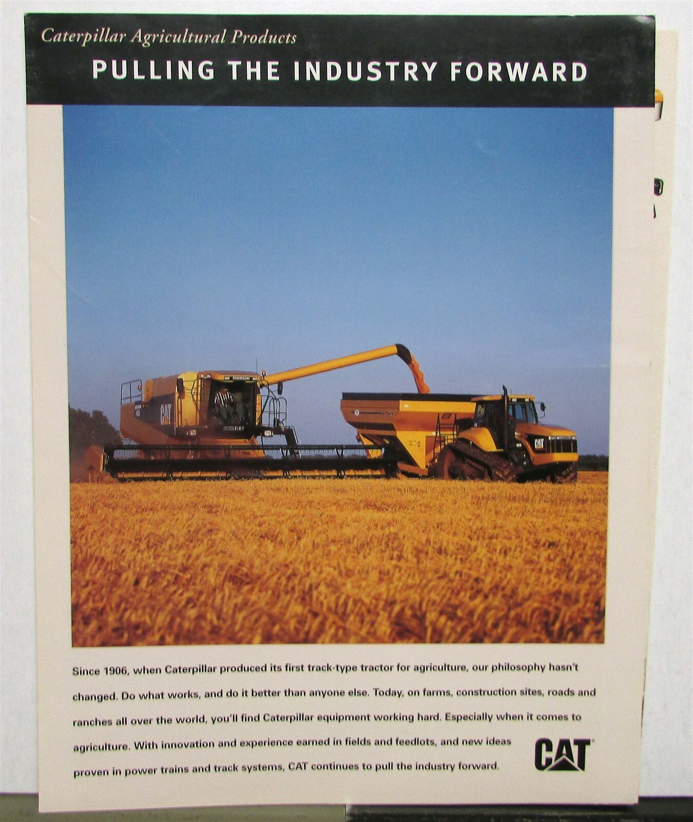 1998 Caterpillar Challenger Series Articulated Tractor Specs Sales Brochure