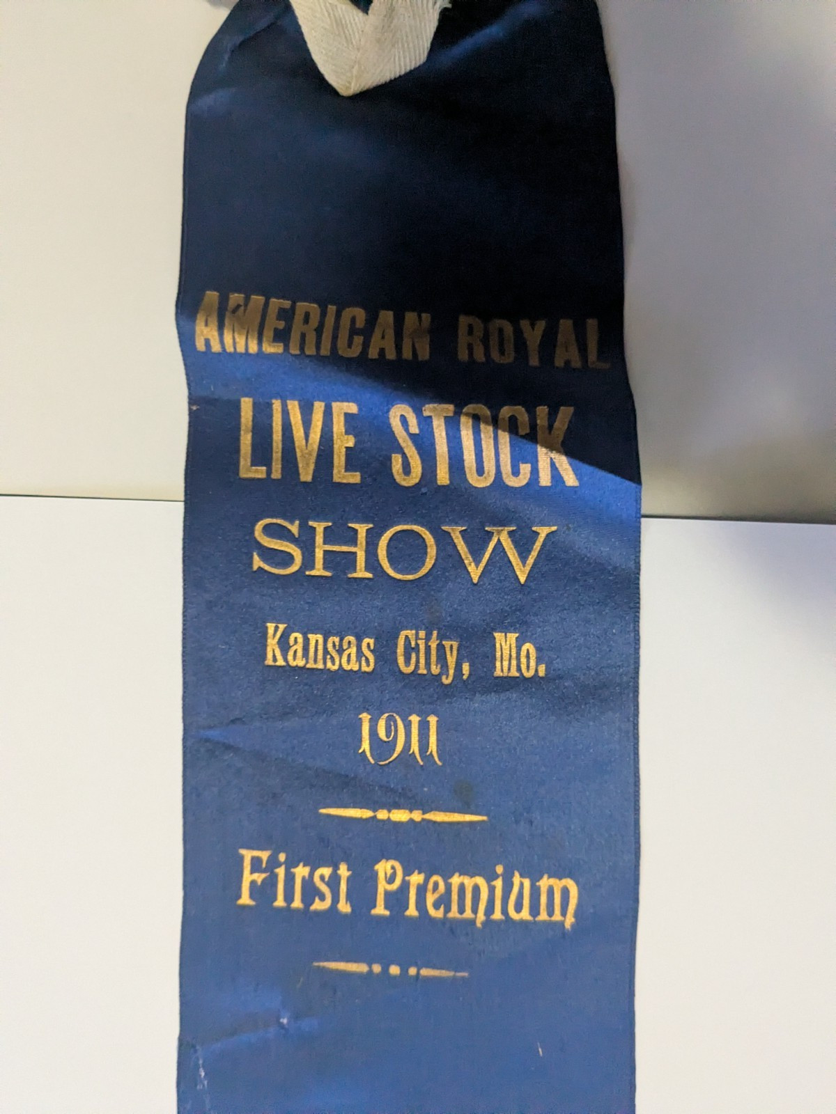 1911 – American Royal Live Stock Show Kansas City MO First Premium Ribbon XL2Z