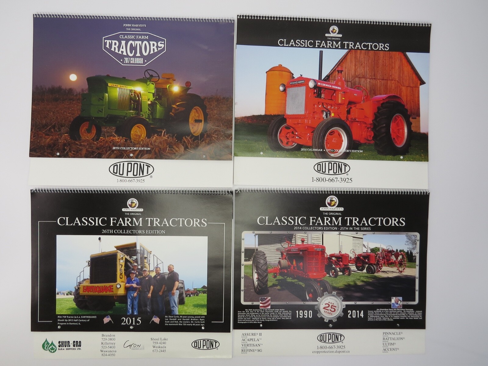 26 Classic Farm Tractors Calendars 3rd-28th Collector&rsquo;s Edition 1992-2017 DuPont