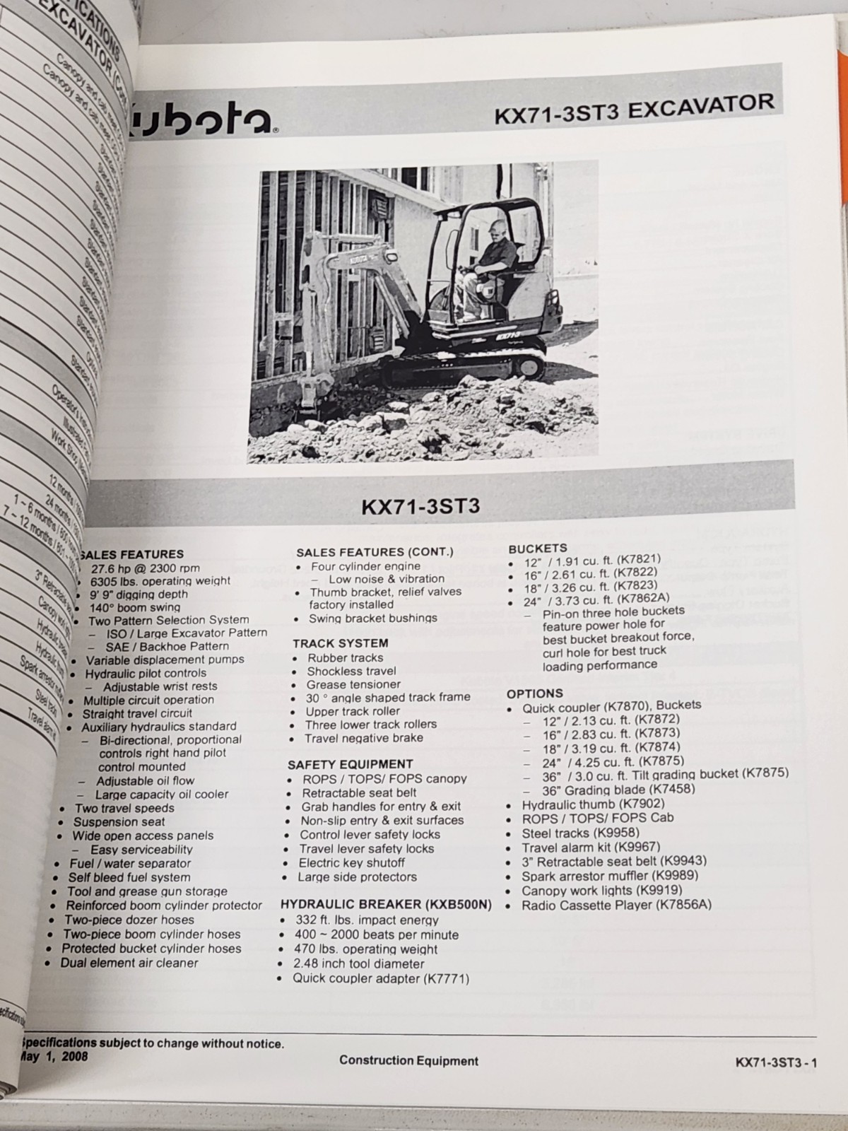2008 Kubota New Product Guide Dealer Binder Catalogs Brochures Specs