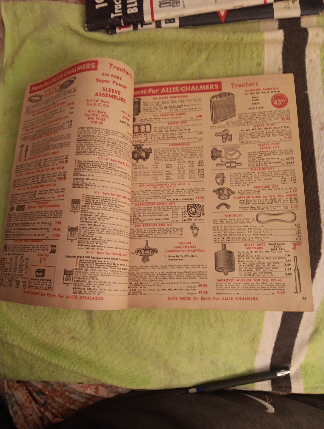 1959 Tractor SUPPLY COMPANY PART GUIDE Blue BOOK Agricultural Machinery Magazine