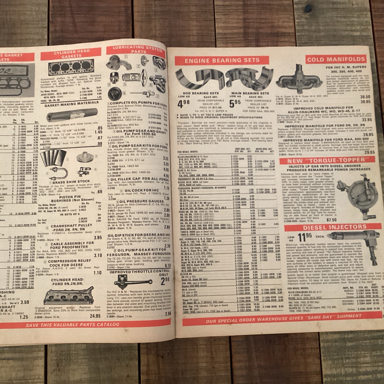 Vintage 1971 Tractor supply Co TSC Repair Farm Parts Catalog Feb Savings Flyer