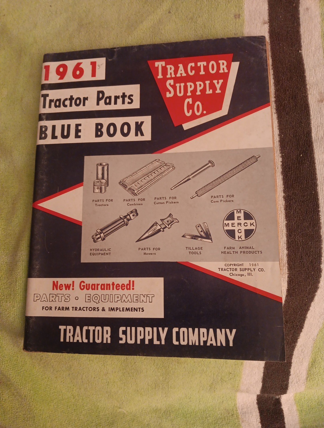 1961 Tractor SUPPLY COMPANY PART GUIDE Blue BOOK Agricultural Machinery Magazine