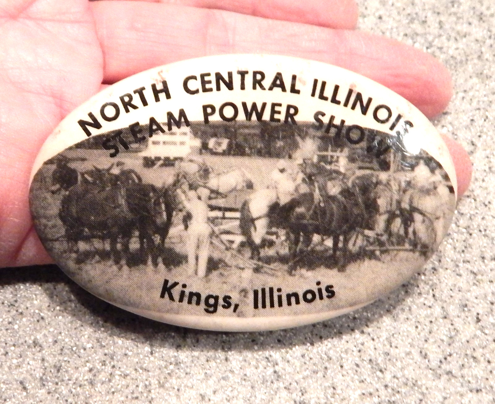 North Central Illinois Steam Power Show in Kings, Illinois Pin or Pinback 1973
