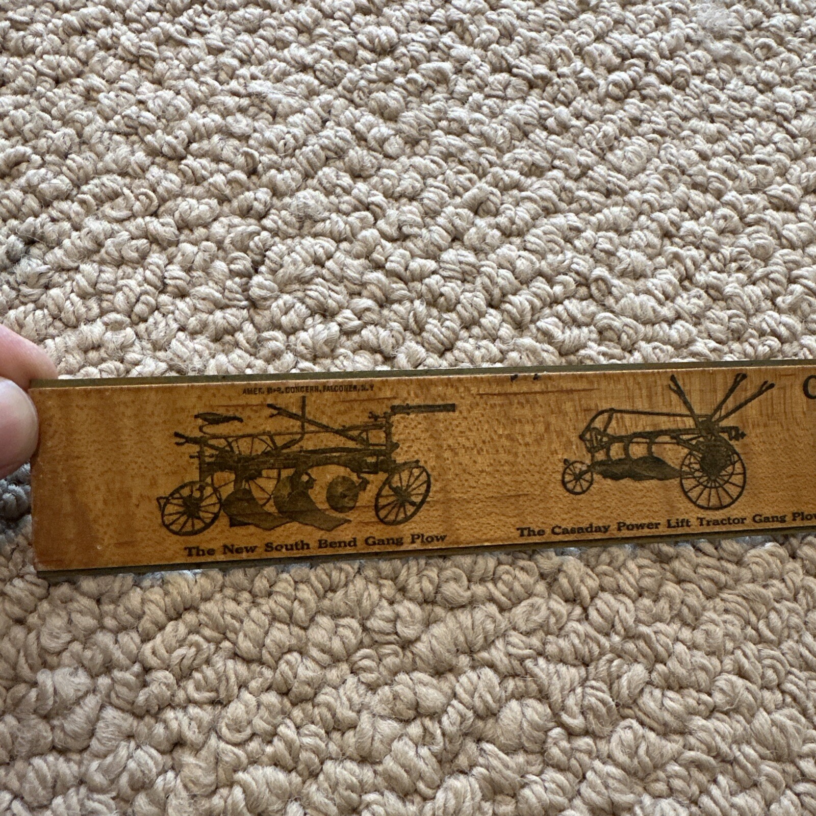 Old Advertising Ruler South Bend Chilled Plow Company Casaday Farm Implements
