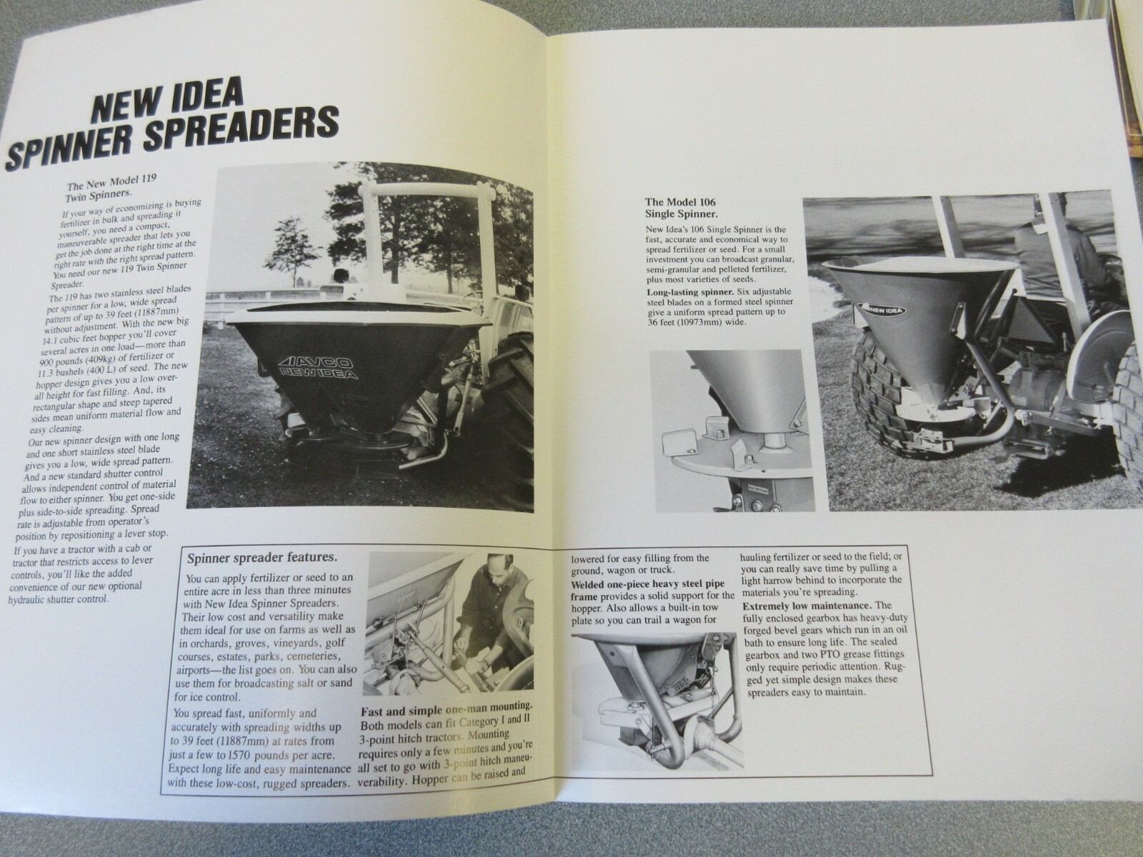 Avco New Idea Spinner Spreaders Sales Brochure