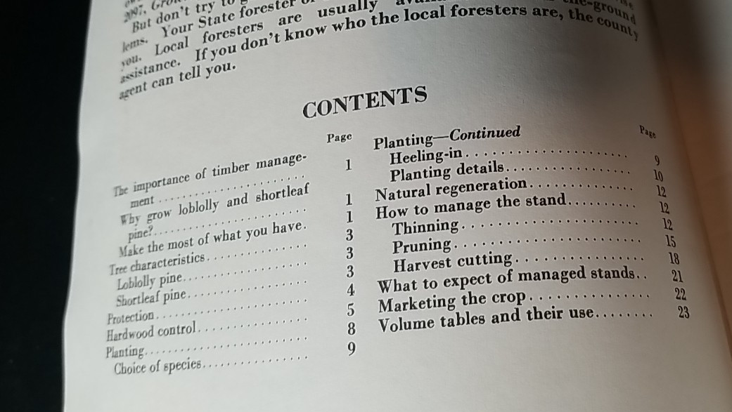 USDA Farmers Bulletin 2102 Loblolly and Shortleaf Pine Trees Vintage Booklet